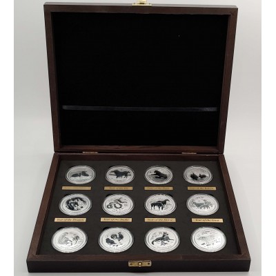 AUSTRALIA 2008 - 2019 LUNAR II SERIES SILVER PROOF COIN SET