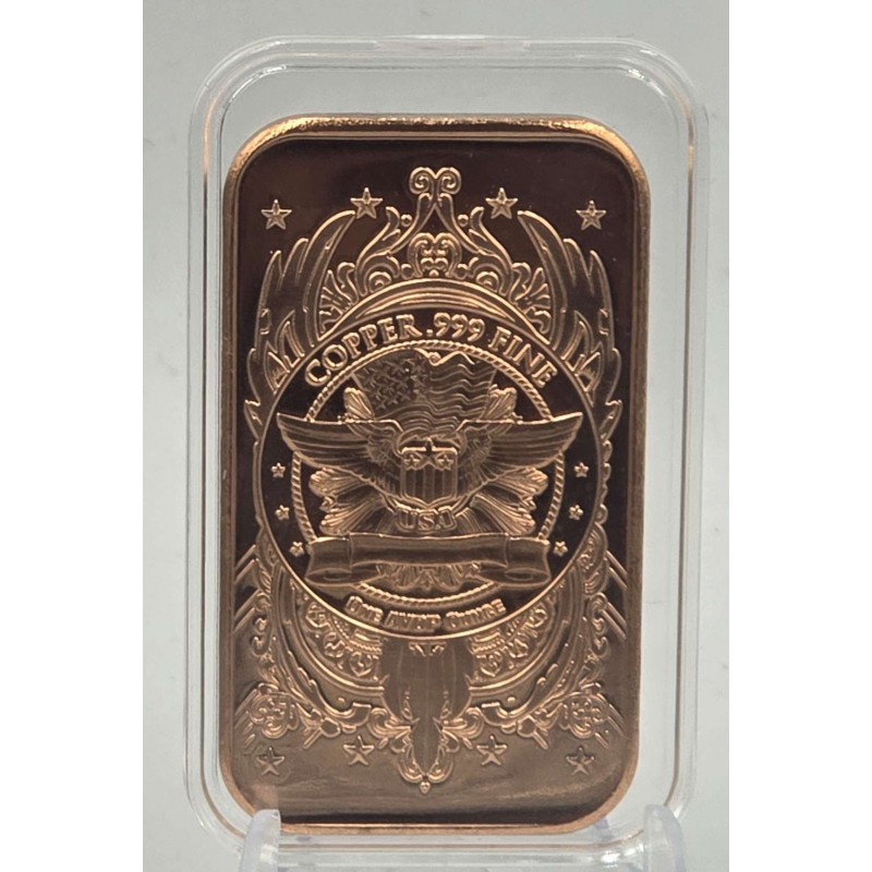 1 oz Indian Head 999 Fine Copper Bar GOLD AND SILVER BULLION