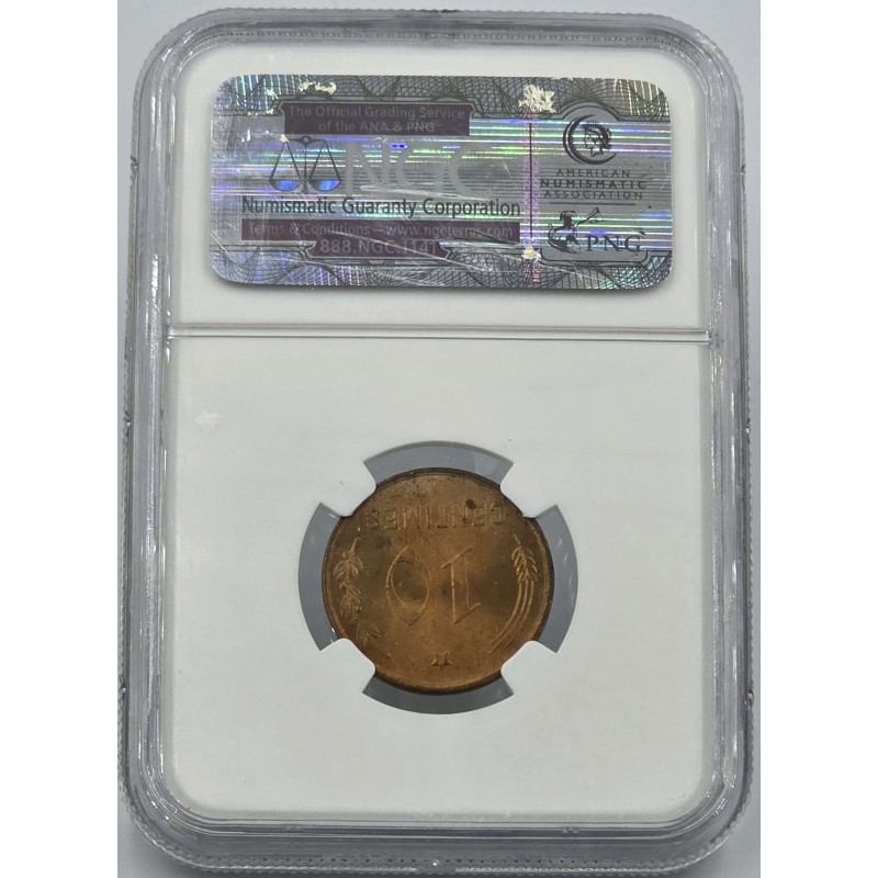 Luxembourg 10 Centimes coin 1930 NGC MS64 RD Top Pop WORLD COINS