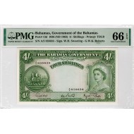 BAHAMAS 1963 10 SHILLINGS QEII P13d PMG 66 EPQ