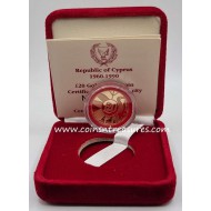 CYPRUS 1990 GOLD PROOF COIN 30th Anniversary