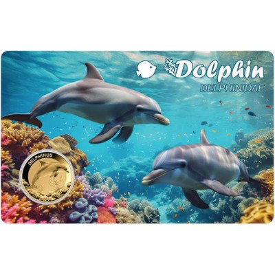 Dolphin 1/1000 Oz Gold coin 3000 Francs Chad 2025