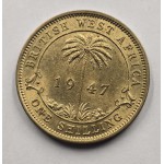 British West Africa 1 Shilling coin 1947 UNC WORLD COINS