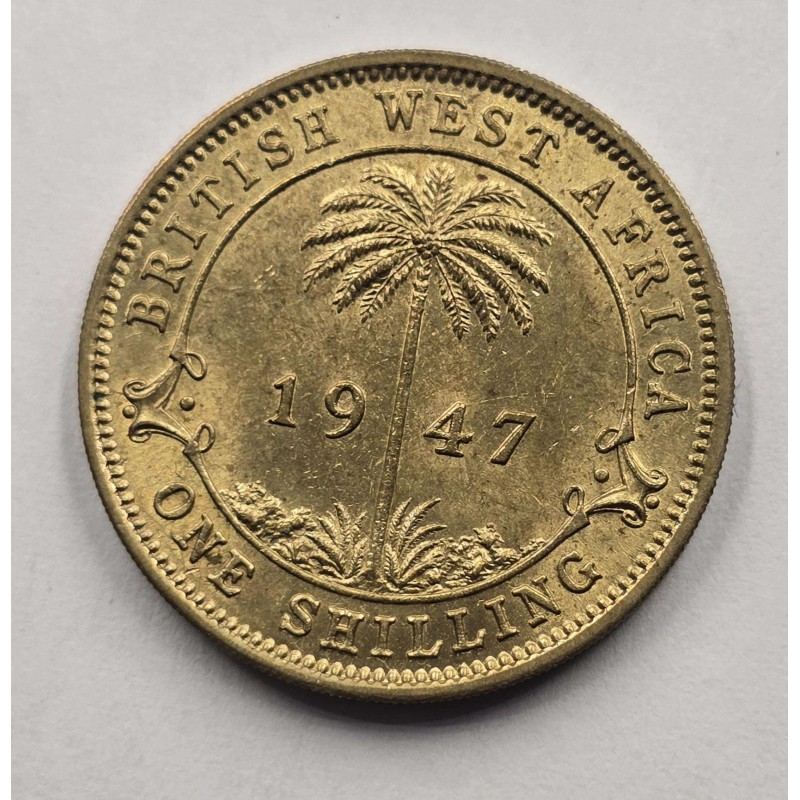 British West Africa 1 Shilling coin 1947 UNC WORLD COINS
