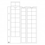 Optima 5 coin sheets, for Euro Sets up to 26 mm Ø, clear