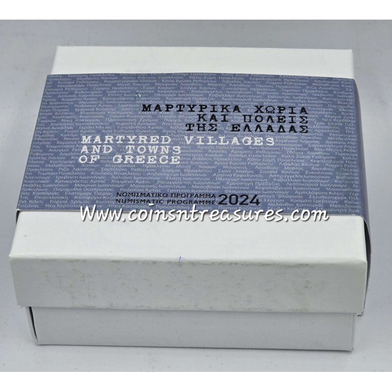 GREECE 2024 MARTYRED VILLAGES AND TOWNS SILVER PROOF COIN WORLD COINS