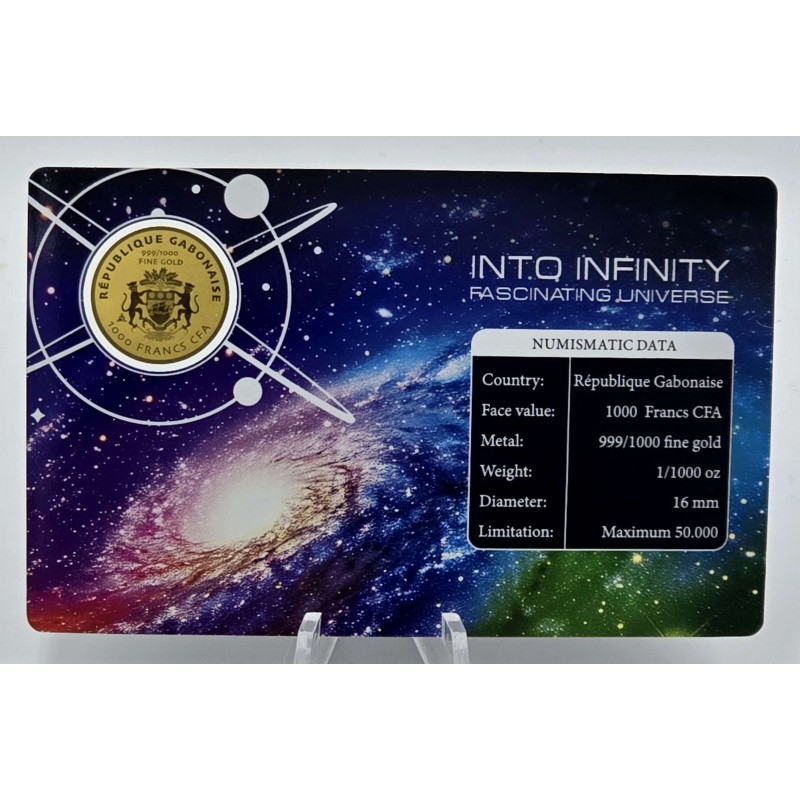 Milky way 1/1000 Oz Gold Coin 3000 Francs Chad 2023 GOLD AND SILVER BULLION