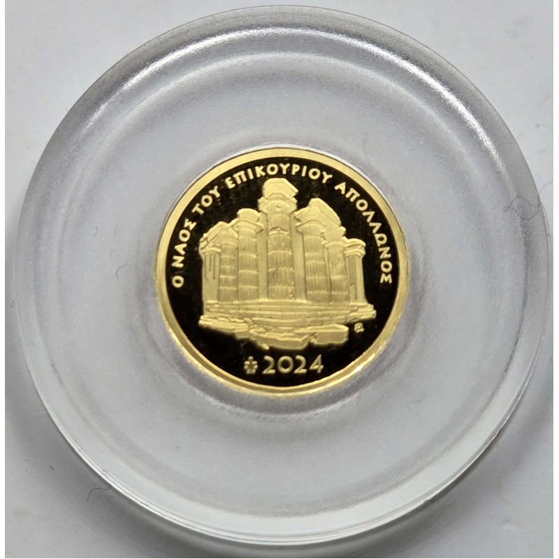Greece 50 Euro Gold coin 2024 TEMPLE OF APOLLO EPIKOURIOS WORLD COINS