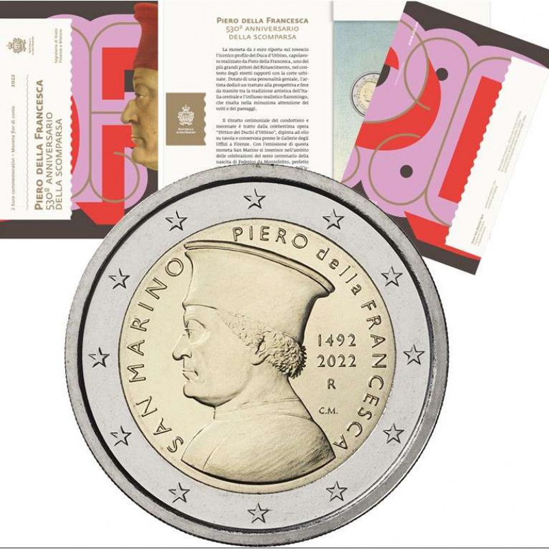 San Marino 2022 Piero Della Francesca in Coin Card WORLD COINS