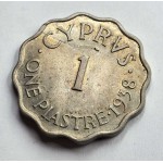 CYPRUS 1 PIASTRE 1938 COIN OF KGVI IN AU-UNC WORLD COINS