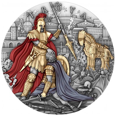 TROYA Greek mythology 2 Oz Silver Coin 5$ Niue 2024