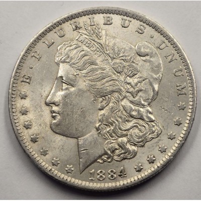 USA MORGAN SILVER DOLLAR COIN 1884 O UNC