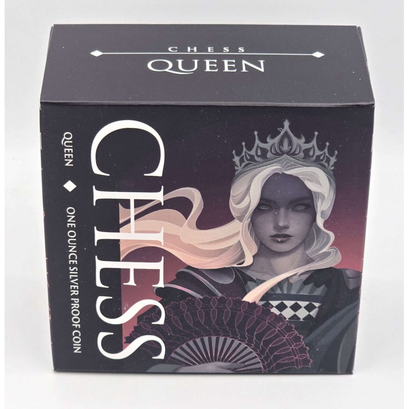 NIUE 2025 $1 Chess QUEEN 1oz Silver Black Proof Coin GOLD AND SILVER BULLION