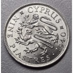 CYPRUS SILVER 9 PIASTRES COINS 1940 TOP UNC WORLD COINS