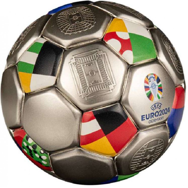UEFA EURO 2024 3 OZ SILVER SPHERICAL COIN – SOLOMON ISLANDS 