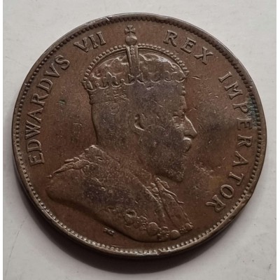 CYPRUS 1 PIASTRES 1908 KING EDWARD COIN IN VF CONDITION