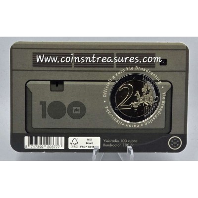 Finland 2 euro 2026 100 years Yle Broadcasting radio Coin card