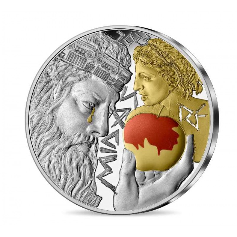 France 2023 King Midas Myths + Wealth 10€ silver Proof coin WORLD COINS