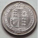 GREAT BRITAIN UK 1887 SILVER ONE SHILLING COIN VICTORIA WORLD COINS