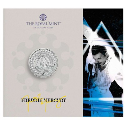Freddy Mercury 2025 UK £5 Brilliant Uncirculated Coin in Blister