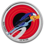 Samoa 1 oz silver Coin Looney Toons ROAD RUNNER 2023 COLOURED GOLD AND SILVER BULLION