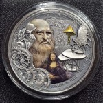 LEONARDO DA VINCI Futurists of the Past 2 Oz Silver Coin 2024 GOLD AND SILVER BULLION