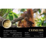 Big Five of Asia animals Orangutan 1/1000 Oz Gold Coin GOLD AND SILVER BULLION