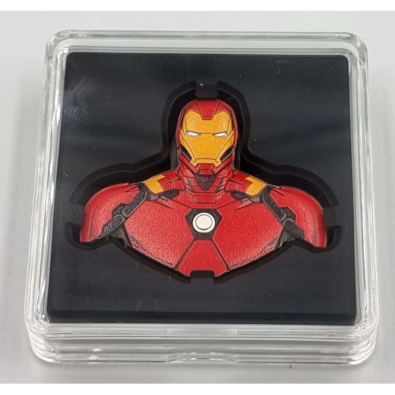 IRON MAN Marvel Shaped 1 Oz Silver Coin .999 Niue 2023 GOLD AND SILVER BULLION