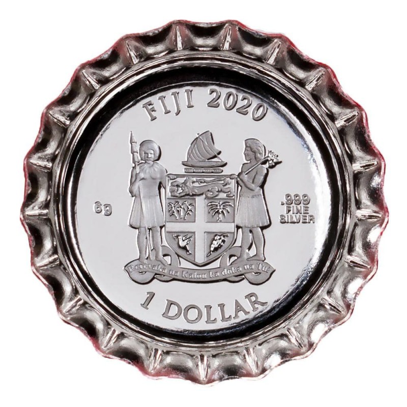 FIJI 2020 COCA COLA BOTTLE CAP KOREA SILVER PROOF COIN GOLD AND SILVER BULLION