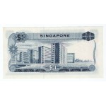 SINGAPORE 1 DOLLAR 1972 UNC BANKNOTE ORCHID FLOWER SERIES WORLD BANKNOTES
