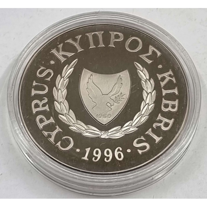 CYPRUS 1996 1 POUND COIN OLYMPIC GAMES ATLANTA WORLD COINS