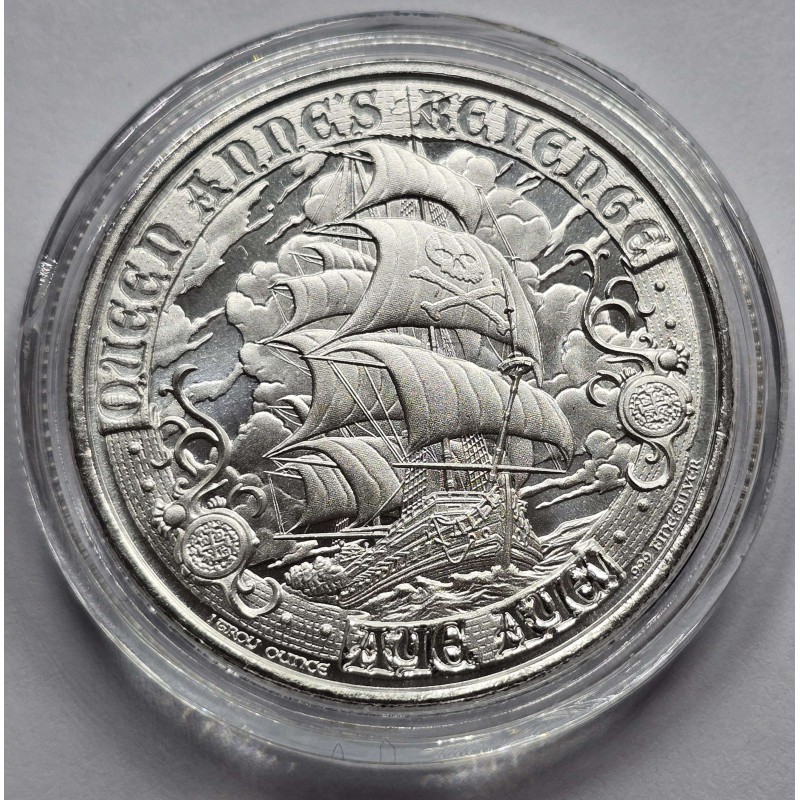 Mason Mint Blackbeard Pirate 1 oz Silver Round Coin GOLD AND SILVER BULLION