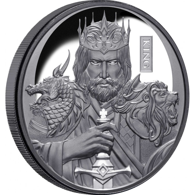 NIUE 2023 $1 Chess King 1oz Silver Black Proof Coin GOLD AND SILVER BULLION