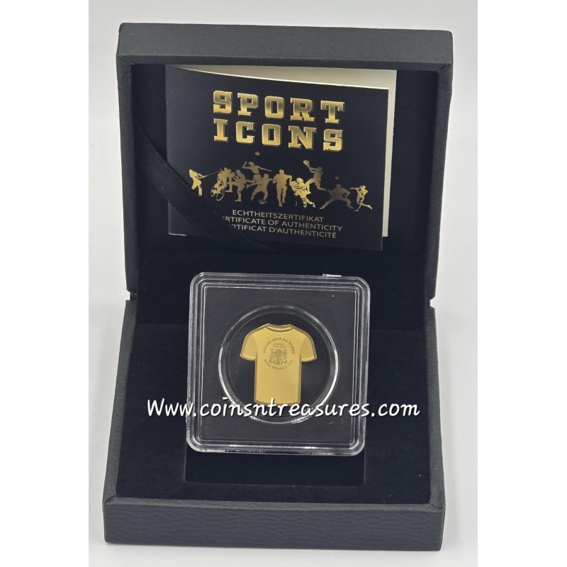 Italy Golden Football Jersey 1/1000 Oz Gold Coin GOLD AND SILVER BULLION