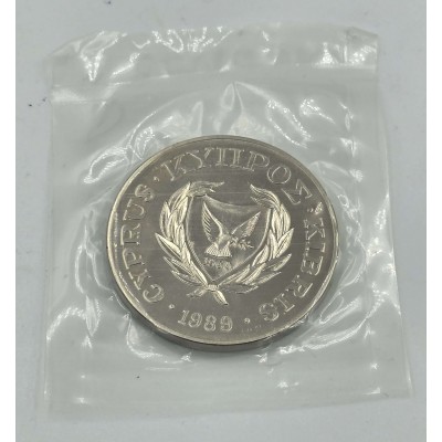CYPRUS 1989 POUND SMALL STATES GAMES SEALED BU UNC COIN