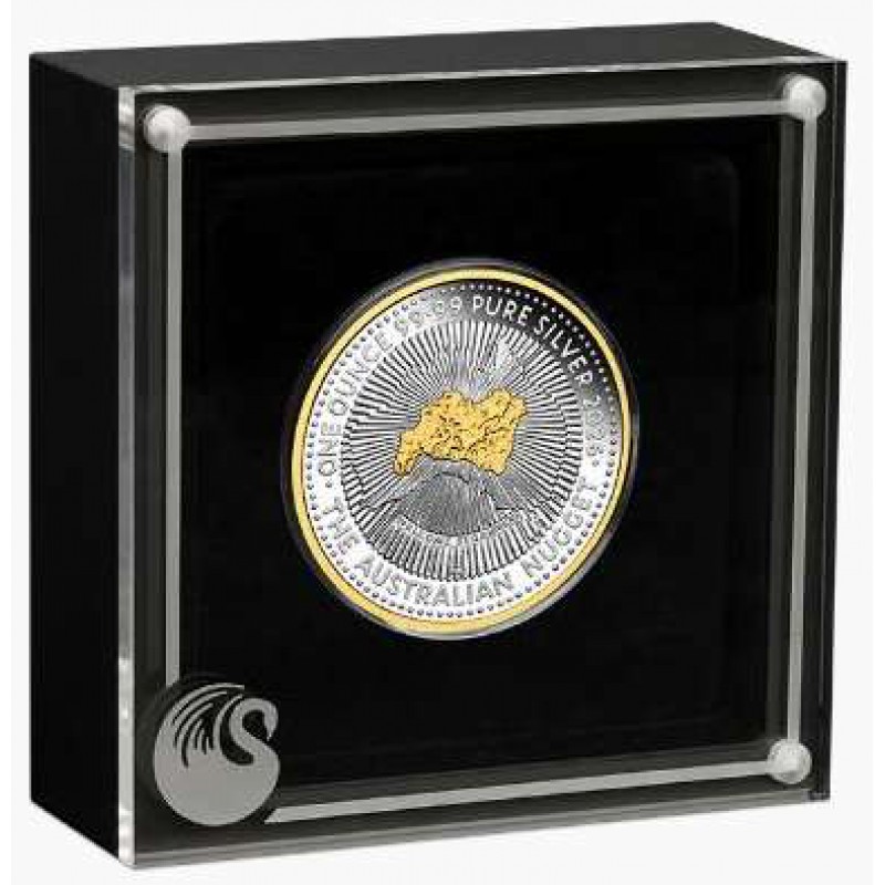 Australian Nugget 1 Oz Silver Gilded Proof Coin 2026 GOLD AND SILVER BULLION