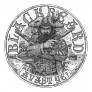 Mason Mint Blackbeard Pirate 1 oz Silver Round Coin