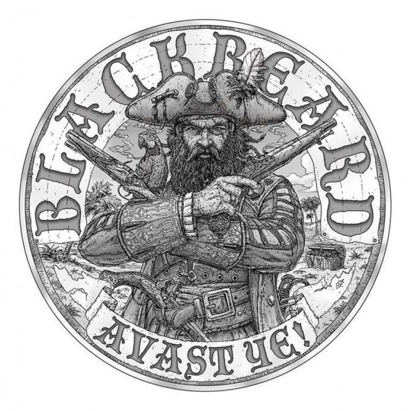 Mason Mint Blackbeard Pirate 1 oz Silver Round Coin GOLD AND SILVER BULLION