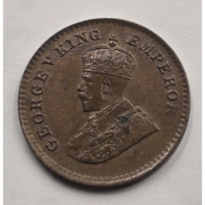 BRITISH INDIA 1/12 ANNA COIN 1924 KGV AU
