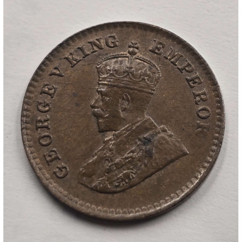 BRITISH INDIA 1/12 ANNA COIN 1924 KGV AU WORLD COINS