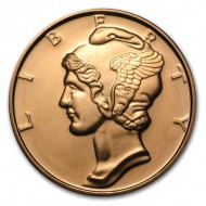 1 oz 999 Mercury Dime Fine Copper Round coin