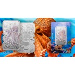 Niue 2025 1oz Giant Pacific Octopus .9999 Silver Bar PAMP GOLD AND SILVER BULLION