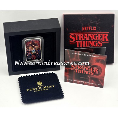 Stranger Things 2026 Season 5 Silver 1oz Coin Bar