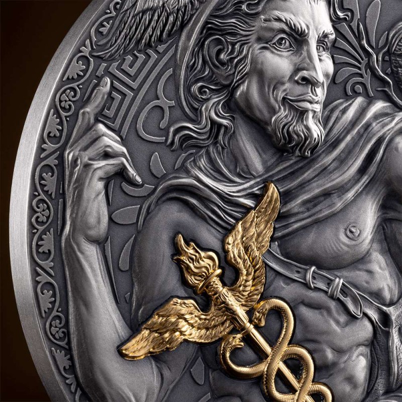 Hermes Great Greek Mythology 3 Oz Silver Coin Cameroon 2024 GOLD AND SILVER BULLION