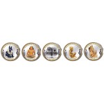 Treasures of the pharaohs II - set collection of 7 colored coins WORLD COINS