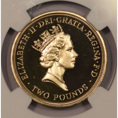 UK BRITAIN 1986 2 POUNDS COMMONWEALTH GAMES NGC PF 69 UCA