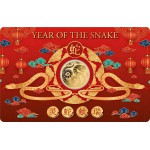 YEAR OF THE SNAKE 1/1000 Oz .999 Gold in Coin card 2025 GOLD AND SILVER BULLION