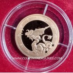 CYPRUS 2004 GOLD PROOF TRITONAS COIN BOX + COA WORLD COINS