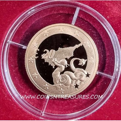 CYPRUS 2004 GOLD PROOF TRITONAS COIN BOX + COA