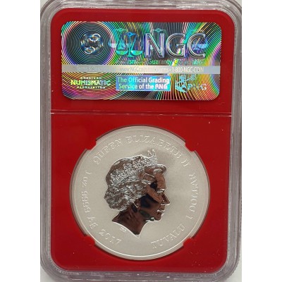 TUVALU 2017 SILVER 1 OZ MARVEL SPIDERMAN NGC MS70